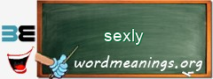 WordMeaning blackboard for sexly